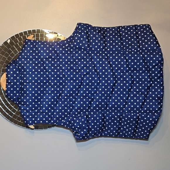 Lands End Down Filled Polka Dot Puffer Pocket Hyper Dry Water Resistant Vest NWT - Picture 6 of 16